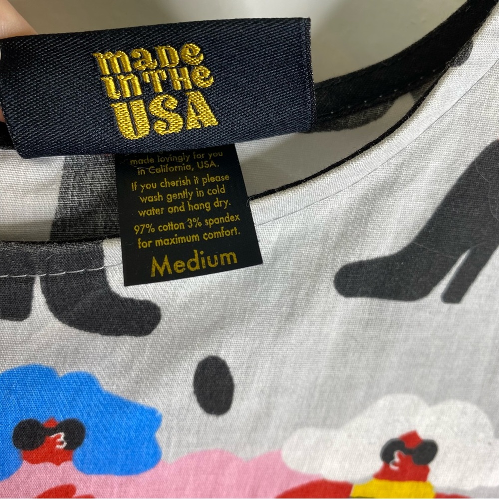 Nooworks White Multicolor Graphic Flutter Sleeve Top - Picture 5 of 11